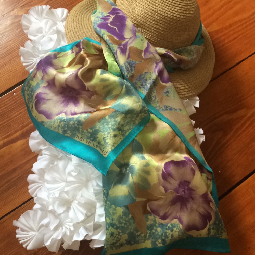 Harve' Bernard 100% silk scarf